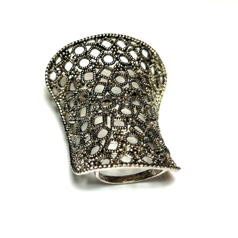 Antiqued silver colored Scarf slide